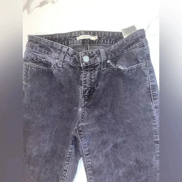 Levi’s 712 Slim Corduroy Grey Skinny Jeans Sz 26 - Picture 5 of 8